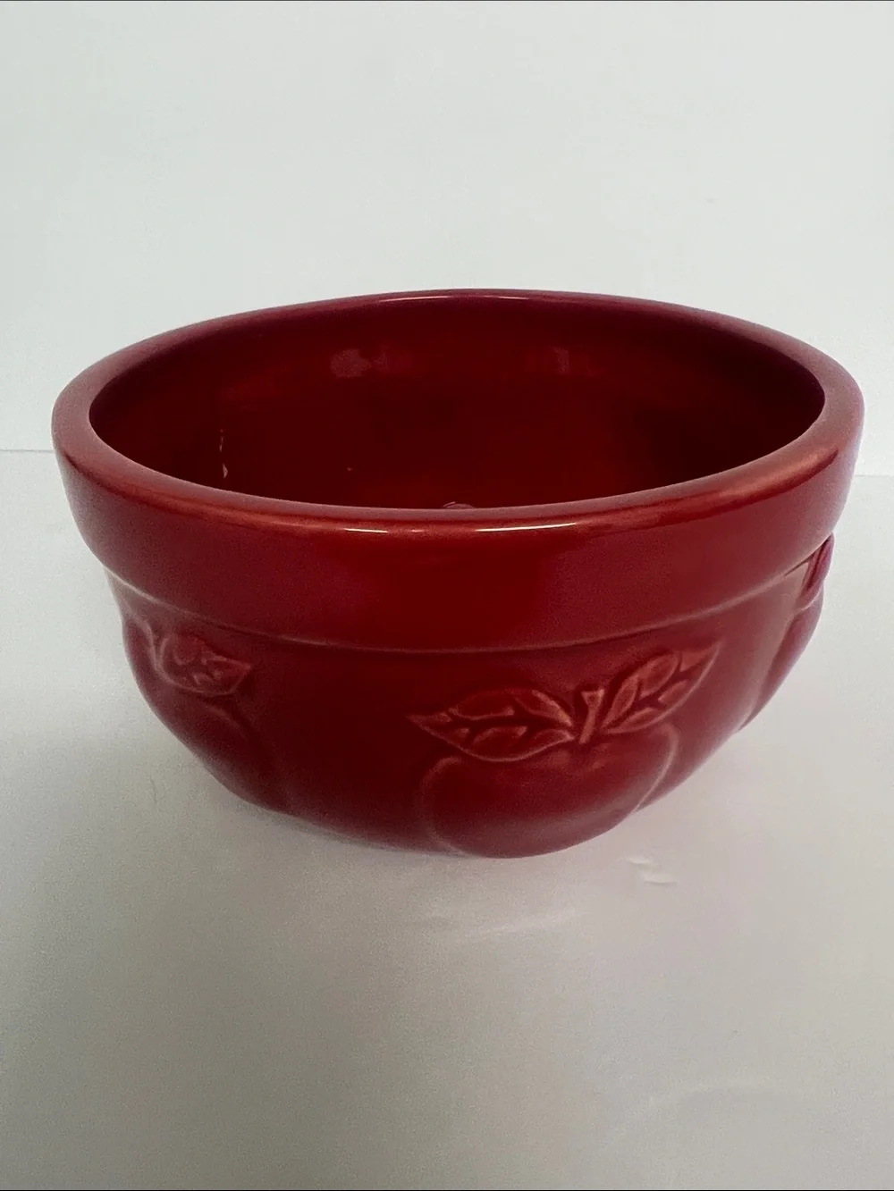 Susan Winger X Cracker Barrel Embossed Red Apple Juicer Bowl
